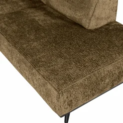 Online WOOOD Statement hoekbank rechts structure velvet Brass