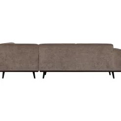 Discount WOOOD Statement hoekbank rechts ribstof Taupe