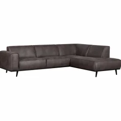 Discount WOOOD Statement hoekbank rechts ecoleer Donkergrijs