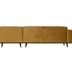 Discount WOOOD Statement hoekbank rechts velvet Honinggeel