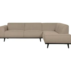 Best WOOOD Statement hoekbank rechts bouclé Beige