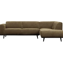 Discount WOOOD Statement hoekbank rechts ribstof Rots