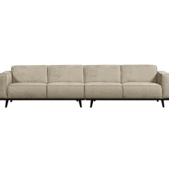 New WOOOD Statement XL 4-zits bank 372 cm structure velvet Wheatfield