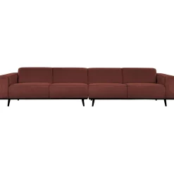 WOOOD Statement XL 4-zits bank 372 cm bouclé kastanje Kastanjebruin