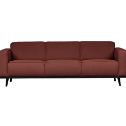 WOOOD Statement 3-zits bank 230 cm bouclé kastanje Kastanjebruin