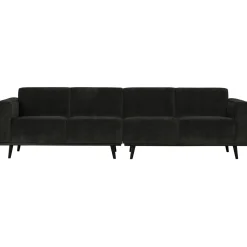 Discount WOOOD Statement 4-zits bank 280 cm ribstof grafiet Grafietgrijs