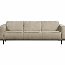 Outlet WOOOD Statement 3-zits bank 230 cm structure velvet Wheatfield