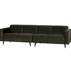 Sale WOOOD Statement 4-zits bank 280 cm velvet Warm groen