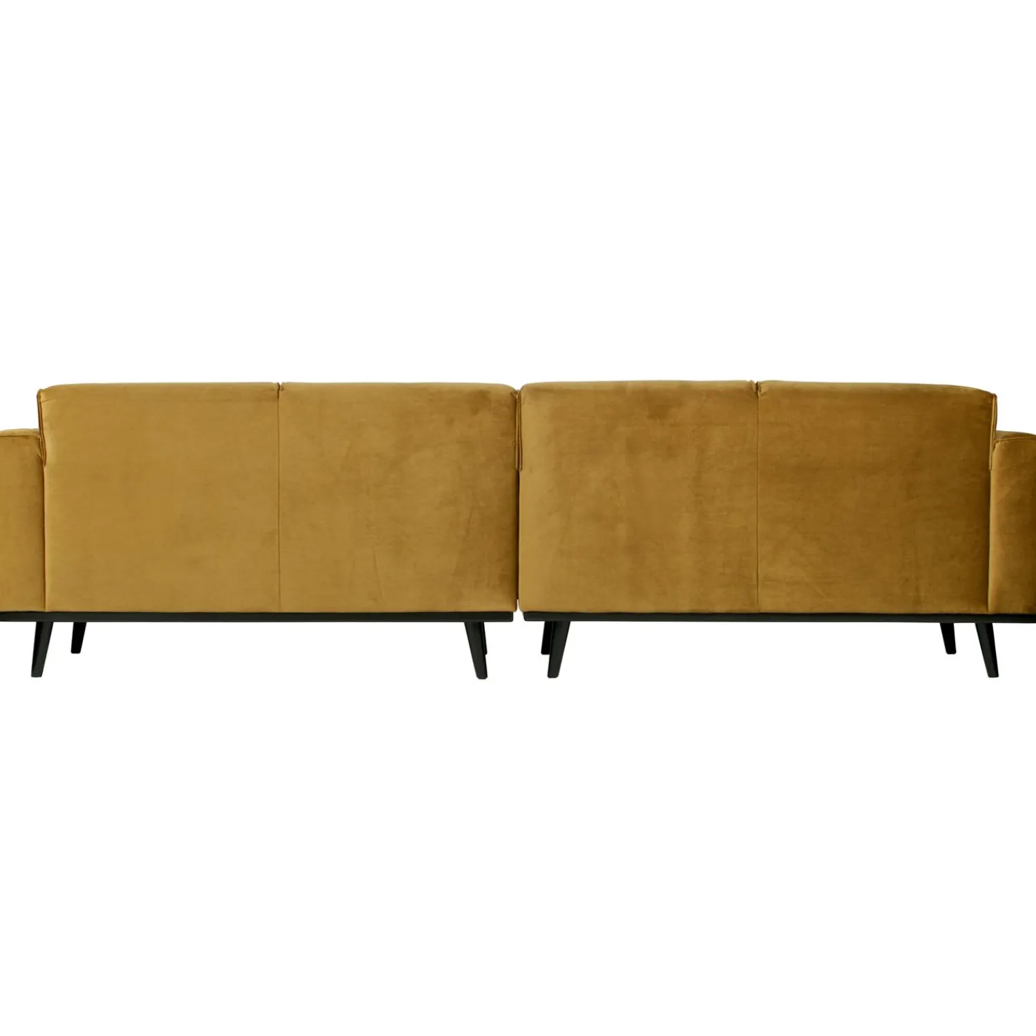 Clearance WOOOD Statement 4-zits bank 280 cm velvet Honinggeel