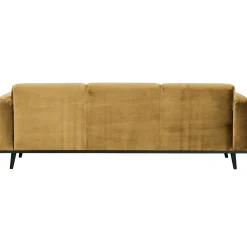 Best WOOOD Statement 3-zits bank 230 cm velvet Honinggeel