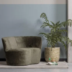 Clearance WOOOD Stone bankje rechts bouclé crème