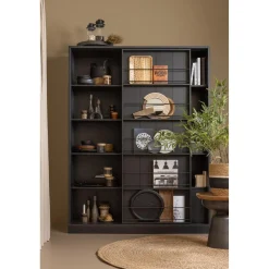 Best WOOOD Swing schuifdeurkast grenen geschuurd matzwart