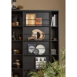 Best WOOOD Swing schuifdeurkast grenen geschuurd matzwart