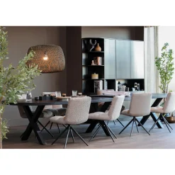 Sale WOOOD Tablo Lungo eindblad rond essen blacknight mat