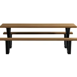 Hot WOOOD Tablo Outdoor picknicktafel ayous naturel X-poot metaal