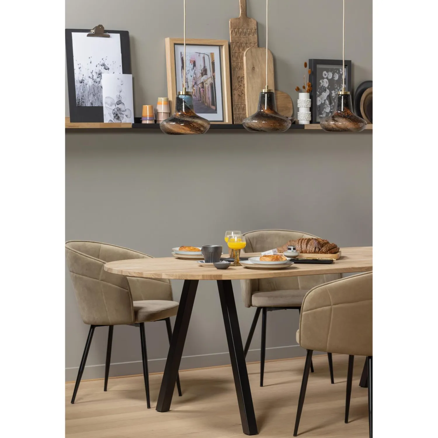 New WOOOD Tablo tafelblad ovaal eiken onbehandeld