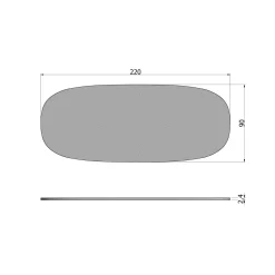 New WOOOD Tablo tafelblad ovaal eiken onbehandeld