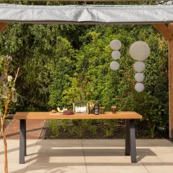 New WOOOD Tablo tuintafel ayous naturel met A-vorm poot metaal