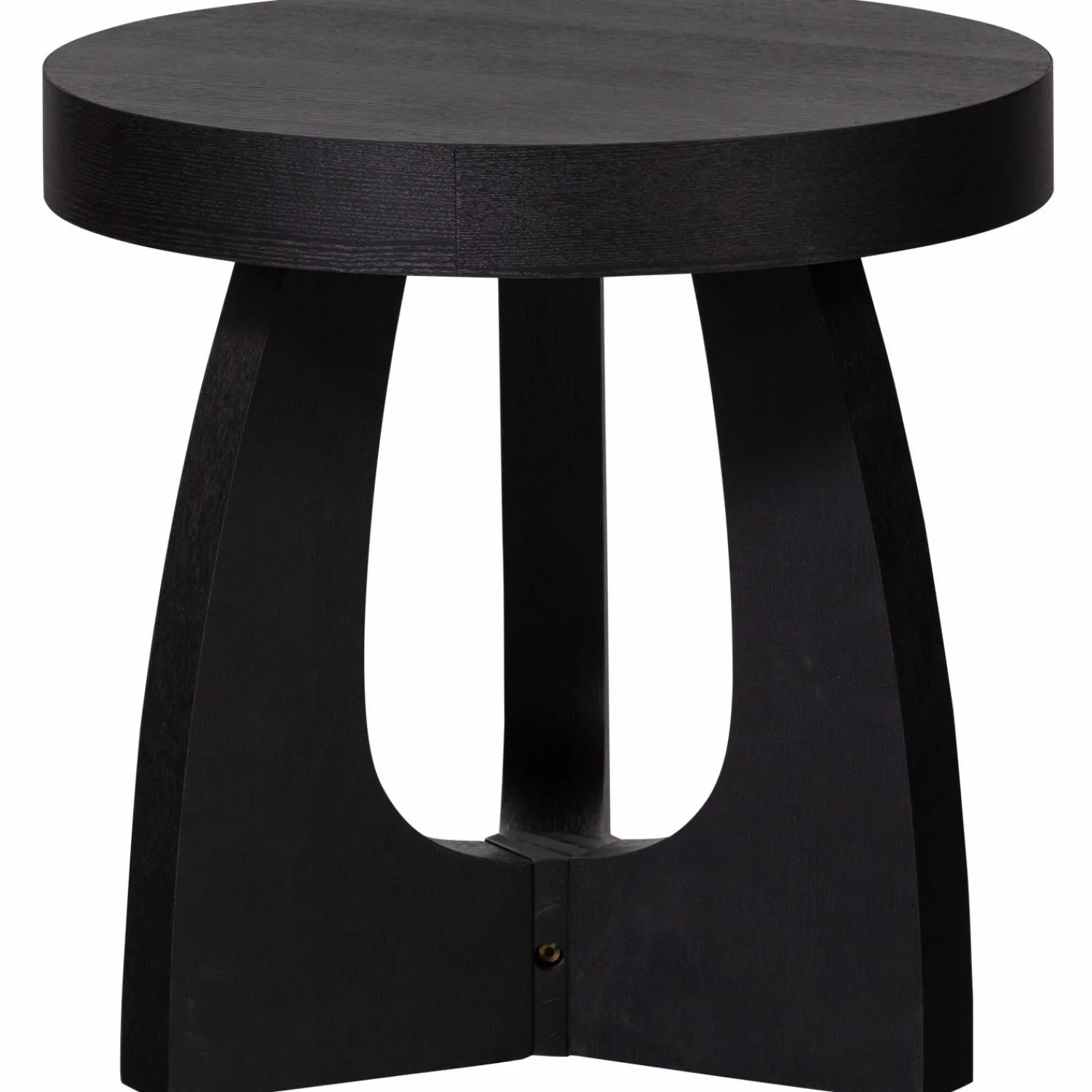 Sale WOOOD Tala bijzettafel mdf fineer zwart 45xø45 cm