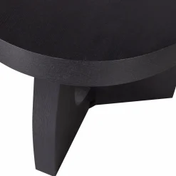 Sale WOOOD Tala bijzettafel mdf fineer zwart 45xø45 cm