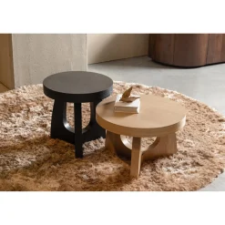 Outlet WOOOD Tala bijzettafel mdf fineer naturel 35xø55 cm