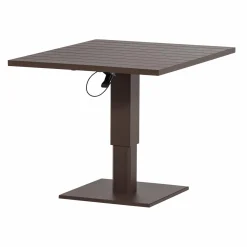 Discount WOOOD Tesso hoogte verstelbare tuintafel aluminium Bruin