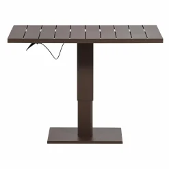 Discount WOOOD Tesso hoogte verstelbare tuintafel aluminium Bruin