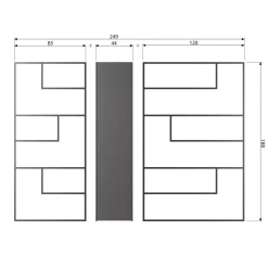 New WOOOD Teun opbergkast grenen diepzwart