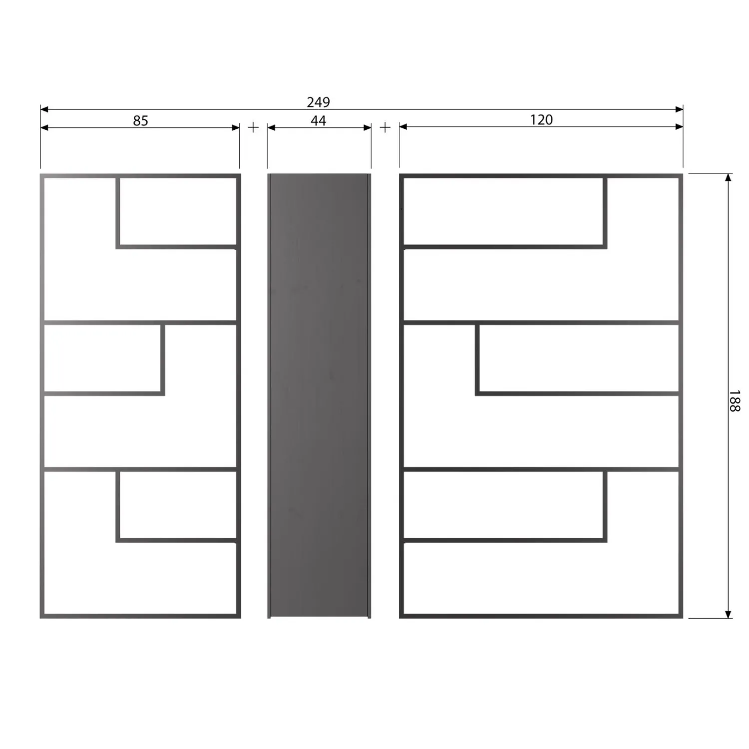 New WOOOD Teun opbergkast grenen diepzwart
