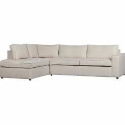 New WOOOD Thomas hoekbank geweven stof links Naturel