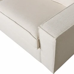 New WOOOD Thomas hoekbank geweven stof links Naturel