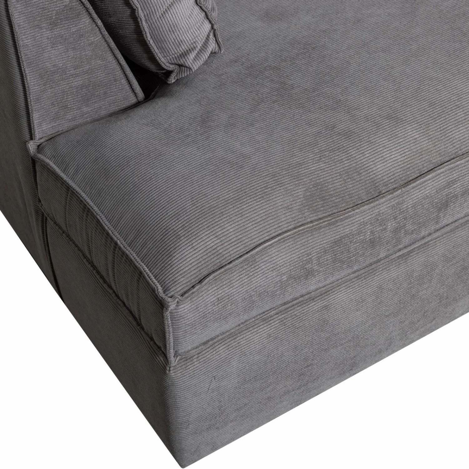 Sale WOOOD Thomas hoekbank ribstof links Donkergrijs