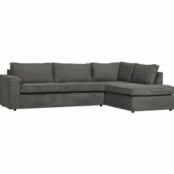 Sale WOOOD Thomas hoekbank ribstof rechts Donkergrijs