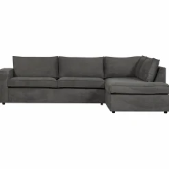 Sale WOOOD Thomas hoekbank ribstof rechts Donkergrijs