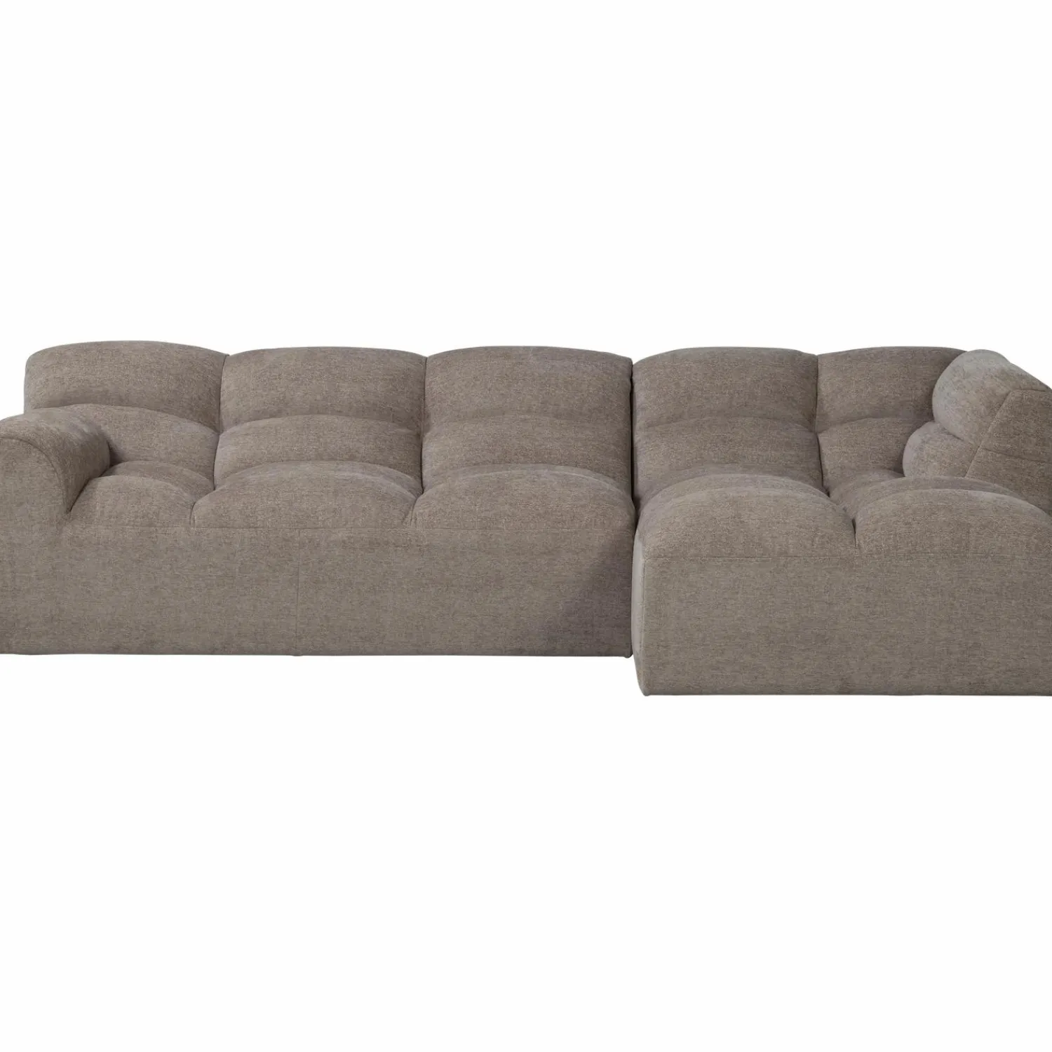 New WOOOD Tibas chaise longue rechts in de geweven stof zand