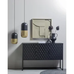 Clearance WOOOD Tirsa hanglamp 36 cm metaal zwart/messing