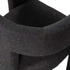 Outlet WOOOD Tiwa fauteuil bouclé Donkergrijs