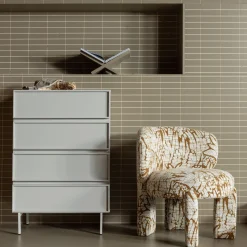 Online WOOOD Tours ladekast 4 lades melamine/MDF zand