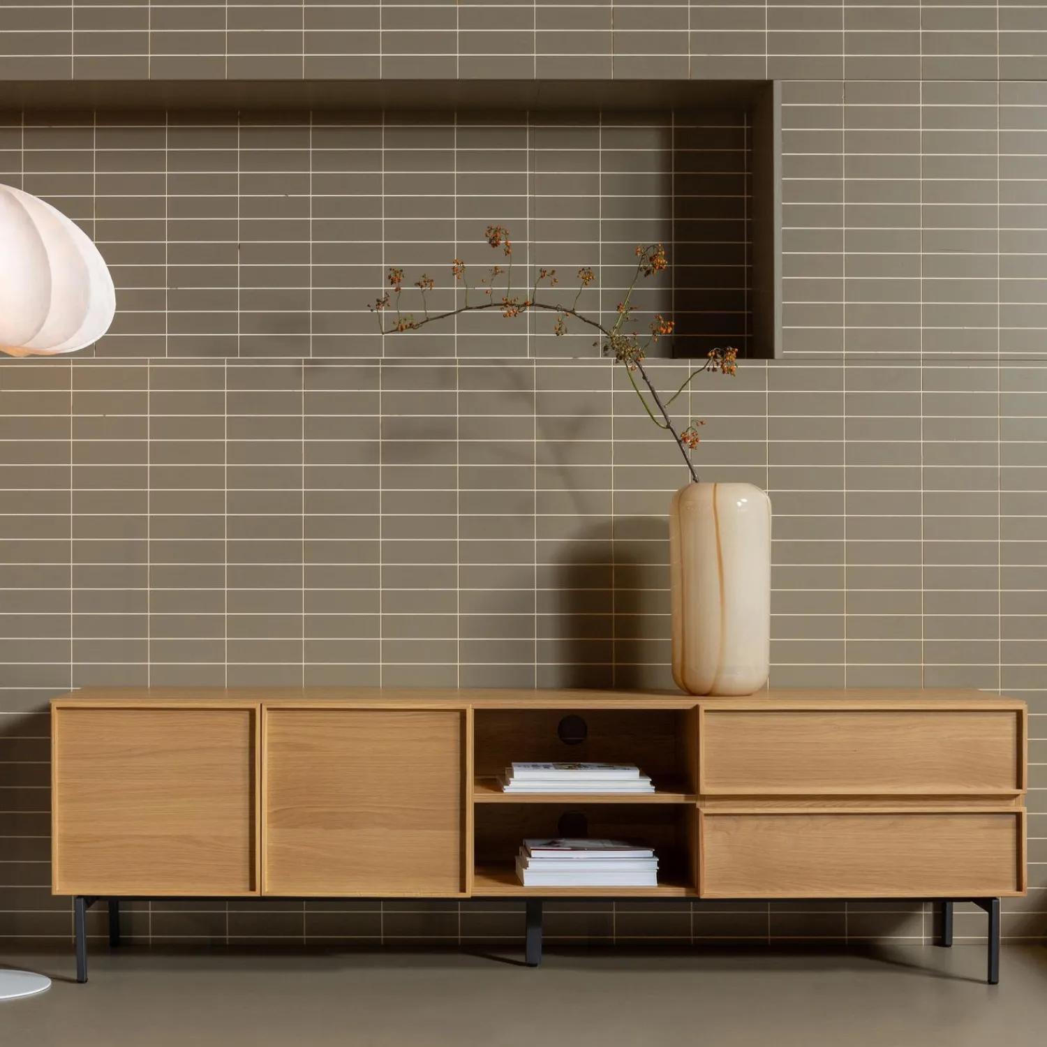 WOOOD Tours tv meubel 180 cm melamine/MDF Naturel