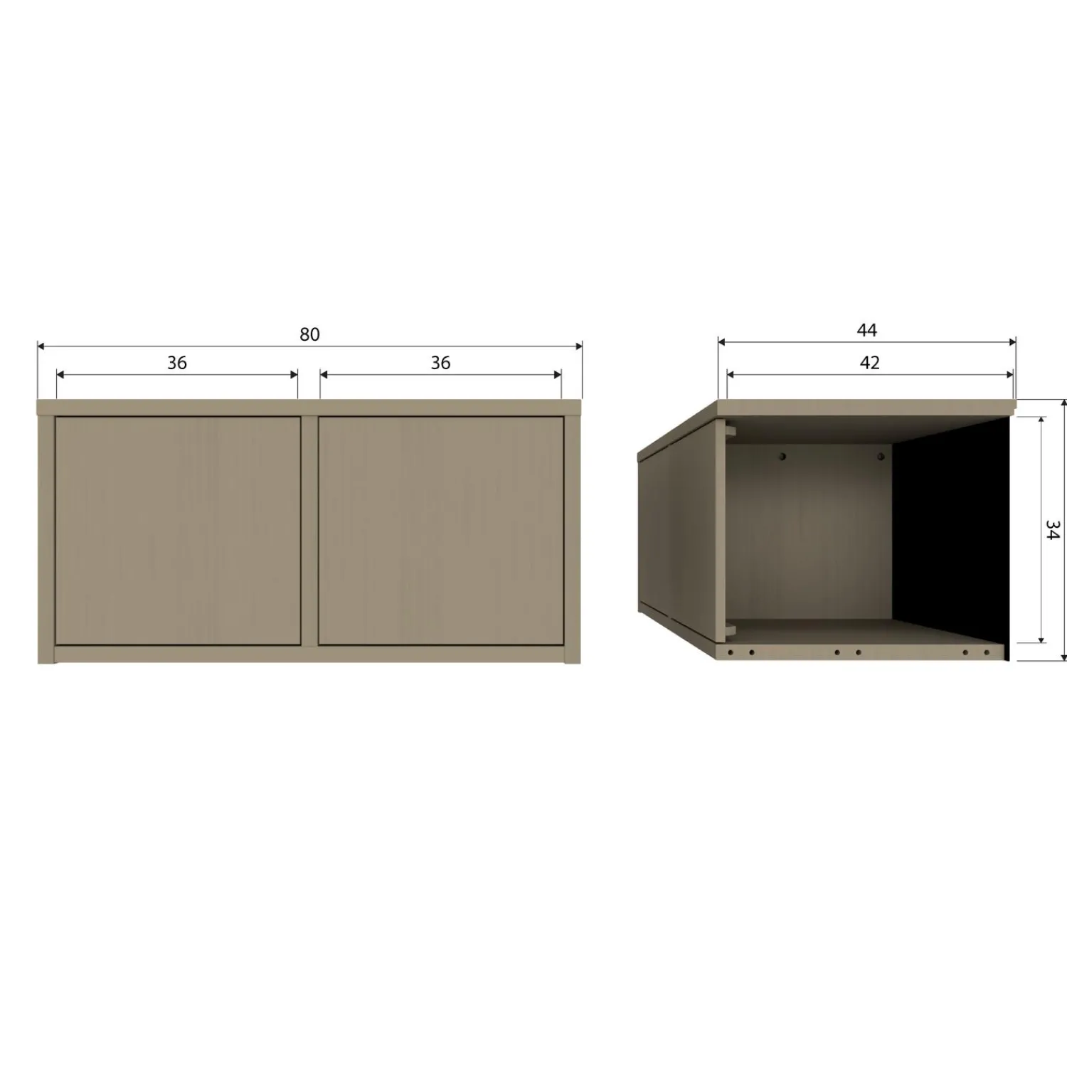 Outlet WOOOD Turner opbergbank grenen mud