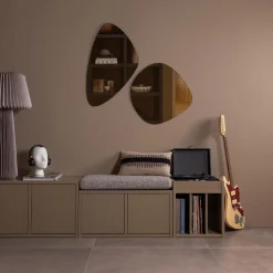 WOOOD Turner opbergbank grenen mud met zitkussen khaki