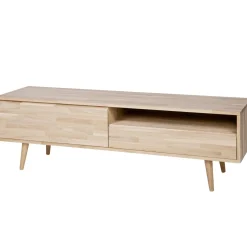 Discount WOOOD Tygo tv meubel 150 cm eiken met retro poten