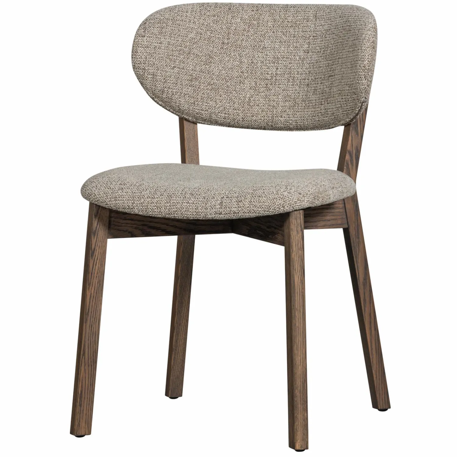 New WOOOD Udar eetkamerstoel met houten frame Donkerbruin