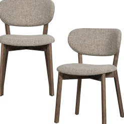 New WOOOD Udar eetkamerstoel met houten frame Donkerbruin