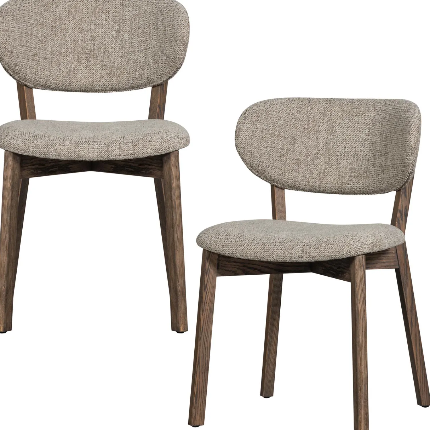 New WOOOD Udar eetkamerstoel met houten frame Donkerbruin