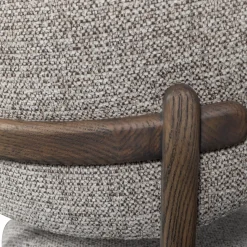 New WOOOD Udar eetkamerstoel met houten frame Donkerbruin