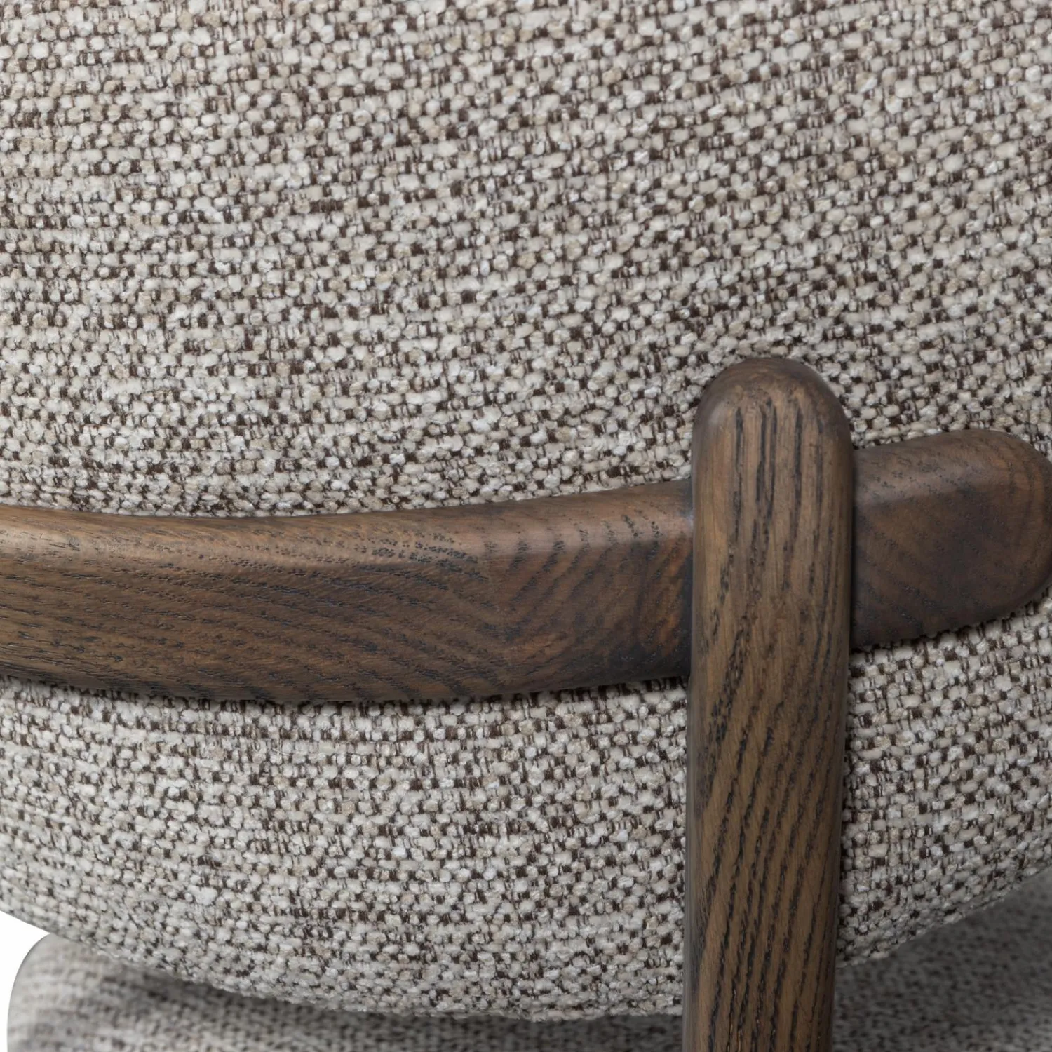 New WOOOD Udar eetkamerstoel met houten frame Donkerbruin