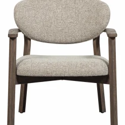 Hot WOOOD Udar fauteuil met houten frame donker Bruin