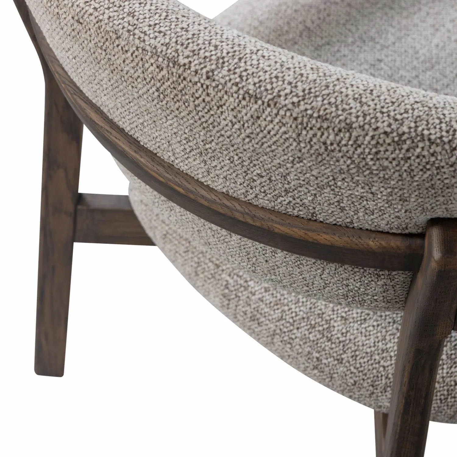 Hot WOOOD Udar fauteuil met houten frame donker Bruin