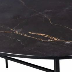 Outlet WOOOD Vajen salontafel met zwart marmeren look blad 80x60 cm